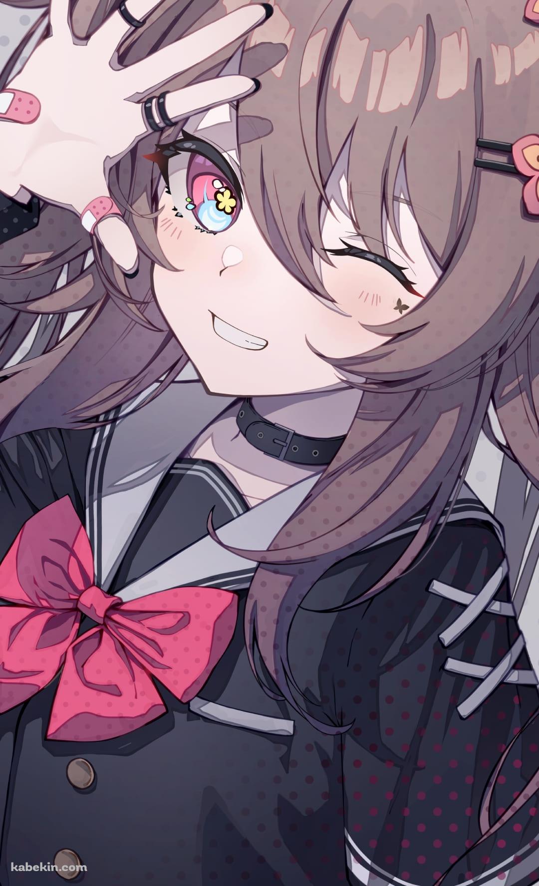 ウィンクして手をかざす胡桃 / 原神のAndroidの壁紙(1080px x 1776px) スマホ用