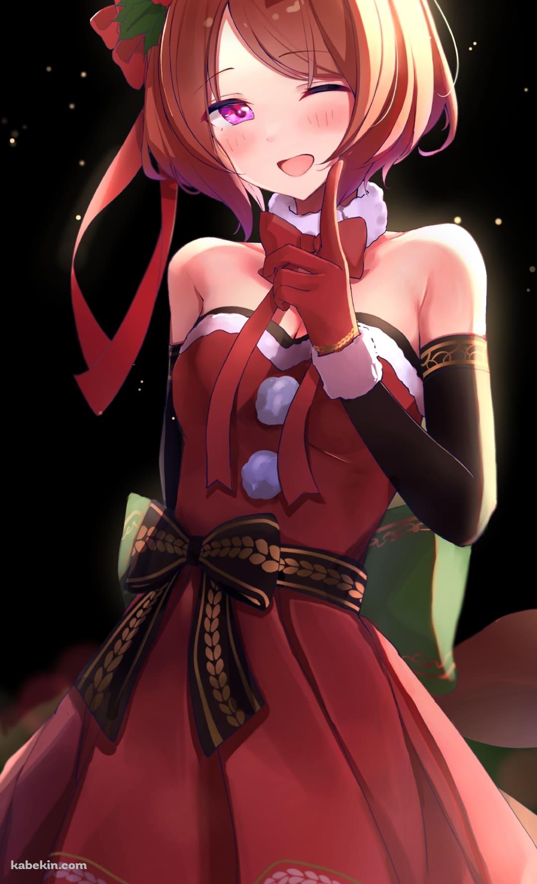 サンタコスのかわいいサクラローレル / ウマ娘プリティーダービー / ファンアート / イラストのAndroidの壁紙(1080px x 1776px) スマホ用