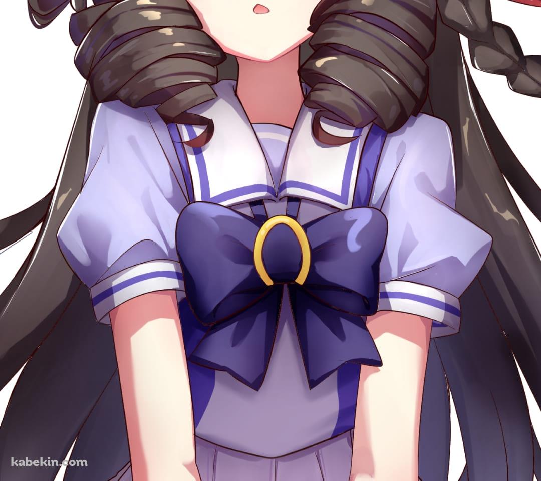 ちょっと驚いた表情で座っているダイイチルビー / ウマ娘プリティーダービー / ファンアート / イラストのAndroidの壁紙(1080px x 960px) スマホ用