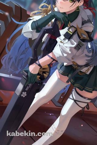 もたれかかる可愛いリンヤ(凛夜) / Lin / 幻塔 / 幻塔手游 / Tower of Fantasy / ファンアート / イラストのAndroidの壁紙(320px x 480px) スマホ用