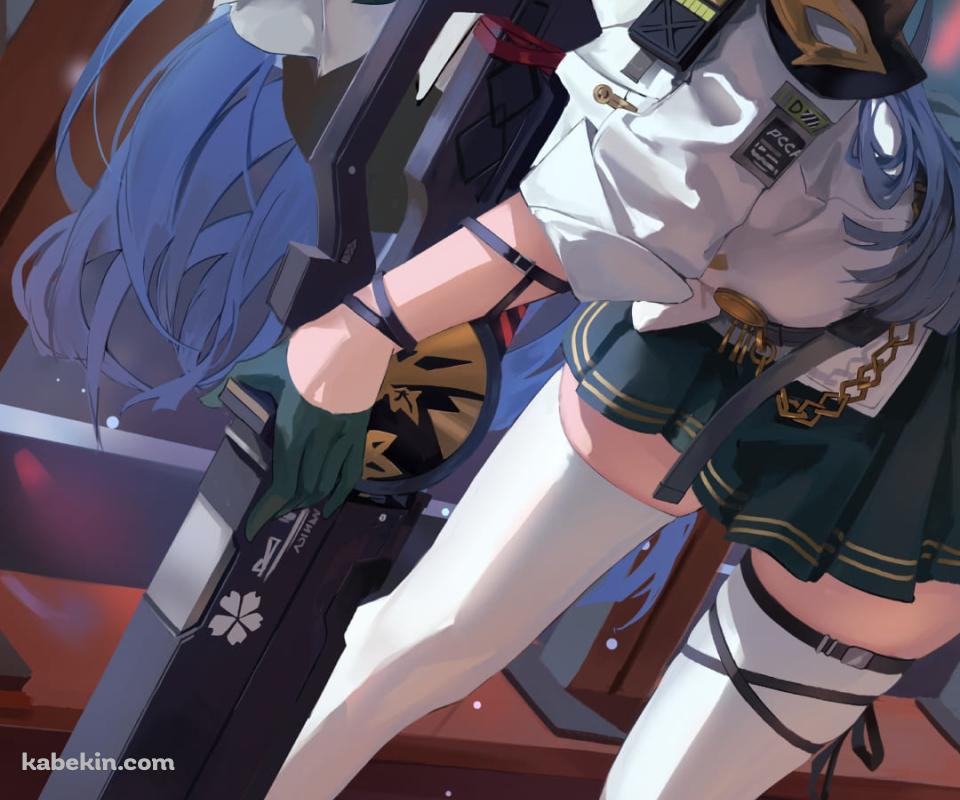 もたれかかる可愛いリンヤ(凛夜) / Lin / 幻塔 / 幻塔手游 / Tower of Fantasy / ファンアート / イラストのAndroidの壁紙(960px x 800px) スマホ用