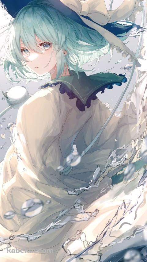 振り返る綺麗な古明地こいし / 水泡 / 東方 / ファンアート / イラストのAndroidの壁紙(480px x 854px) スマホ用