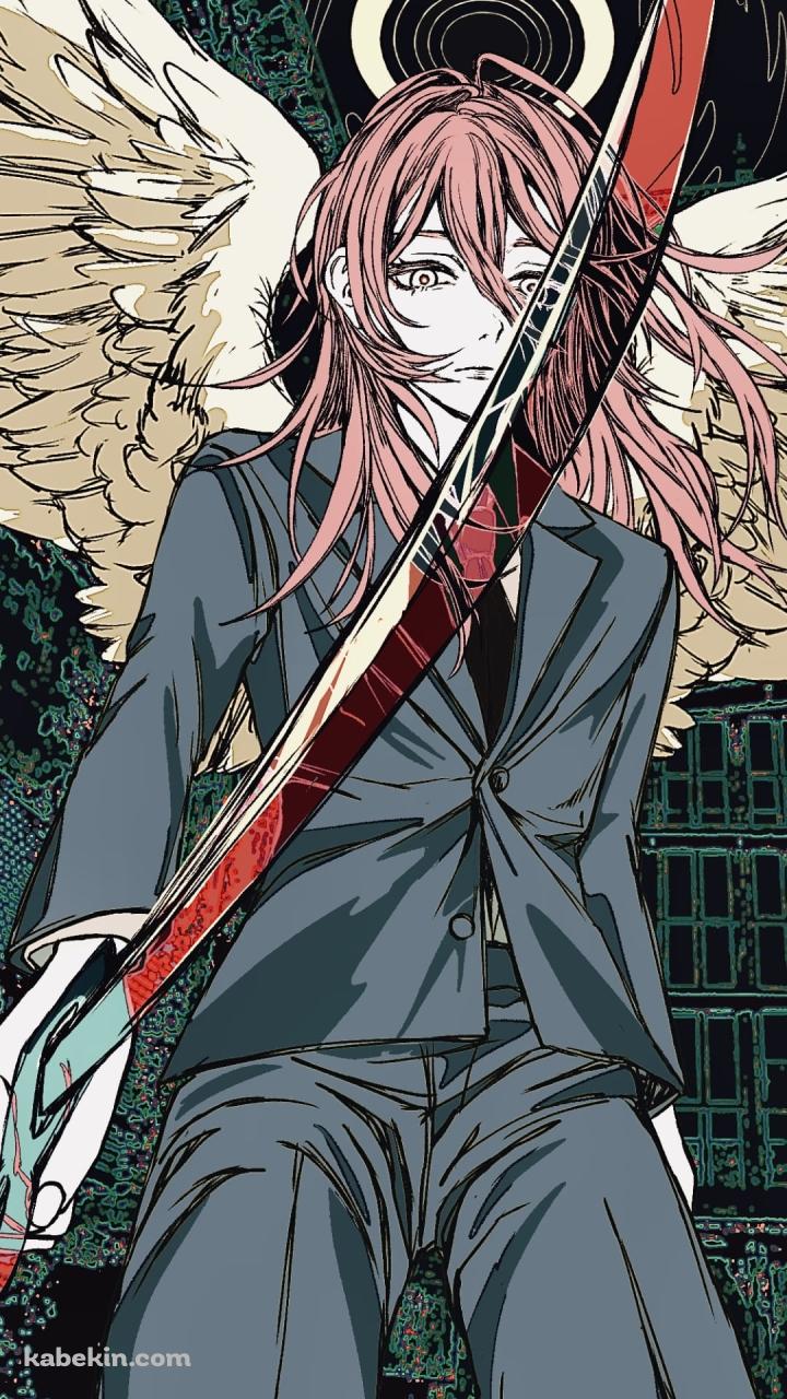 剣を構える天使の悪魔 / チェンソーマン / ファンアート / イラストのAndroidの壁紙(720px x 1280px) スマホ用