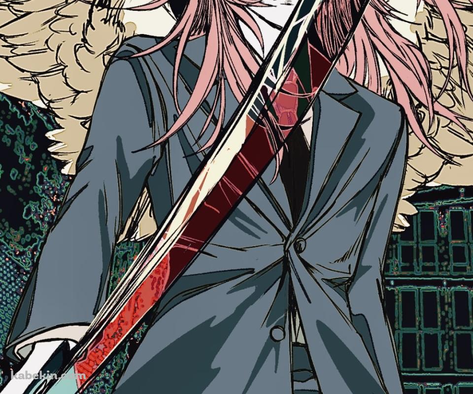 剣を構える天使の悪魔 / チェンソーマン / ファンアート / イラストのAndroidの壁紙(960px x 800px) スマホ用