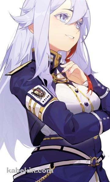 笑顔で腕を組むヴラディレーナ・ミリーゼ / 86―エイティシックス― / ファンアート / イラストのAndroidの壁紙(360px x 592px) スマホ用