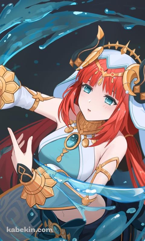 舞い水を纏うニィロウ / ズバイルシアター / 原神のAndroidの壁紙(480px x 800px) スマホ用