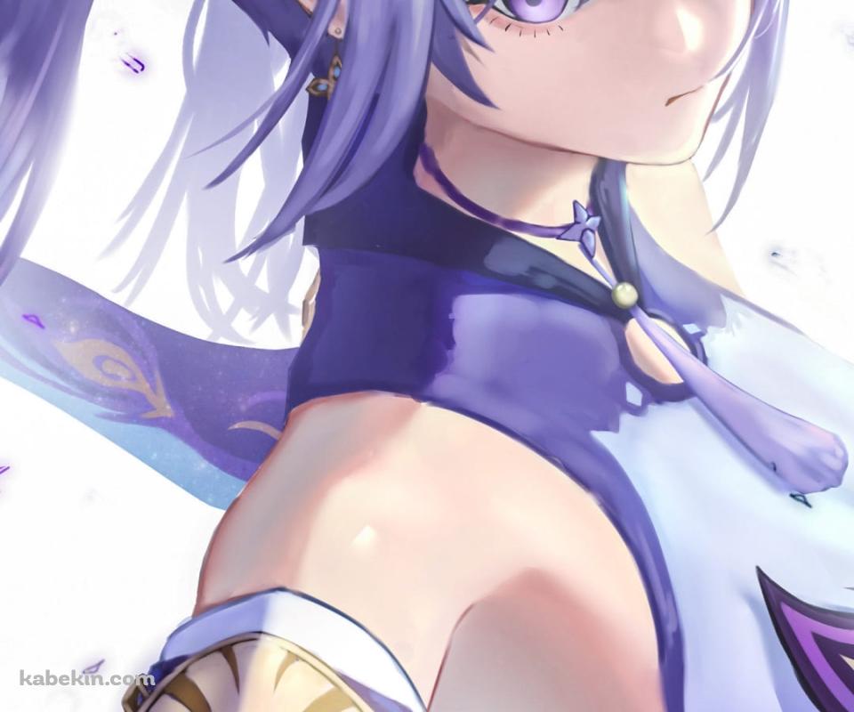 淡い絵の具で描いた綺麗な刻晴 / 原神のAndroidの壁紙(960px x 800px) スマホ用