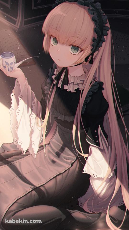 黒の洋服を着たヴィクトリカ・ド・ブロワ / ゴシックのAndroidの壁紙(540px x 960px) スマホ用