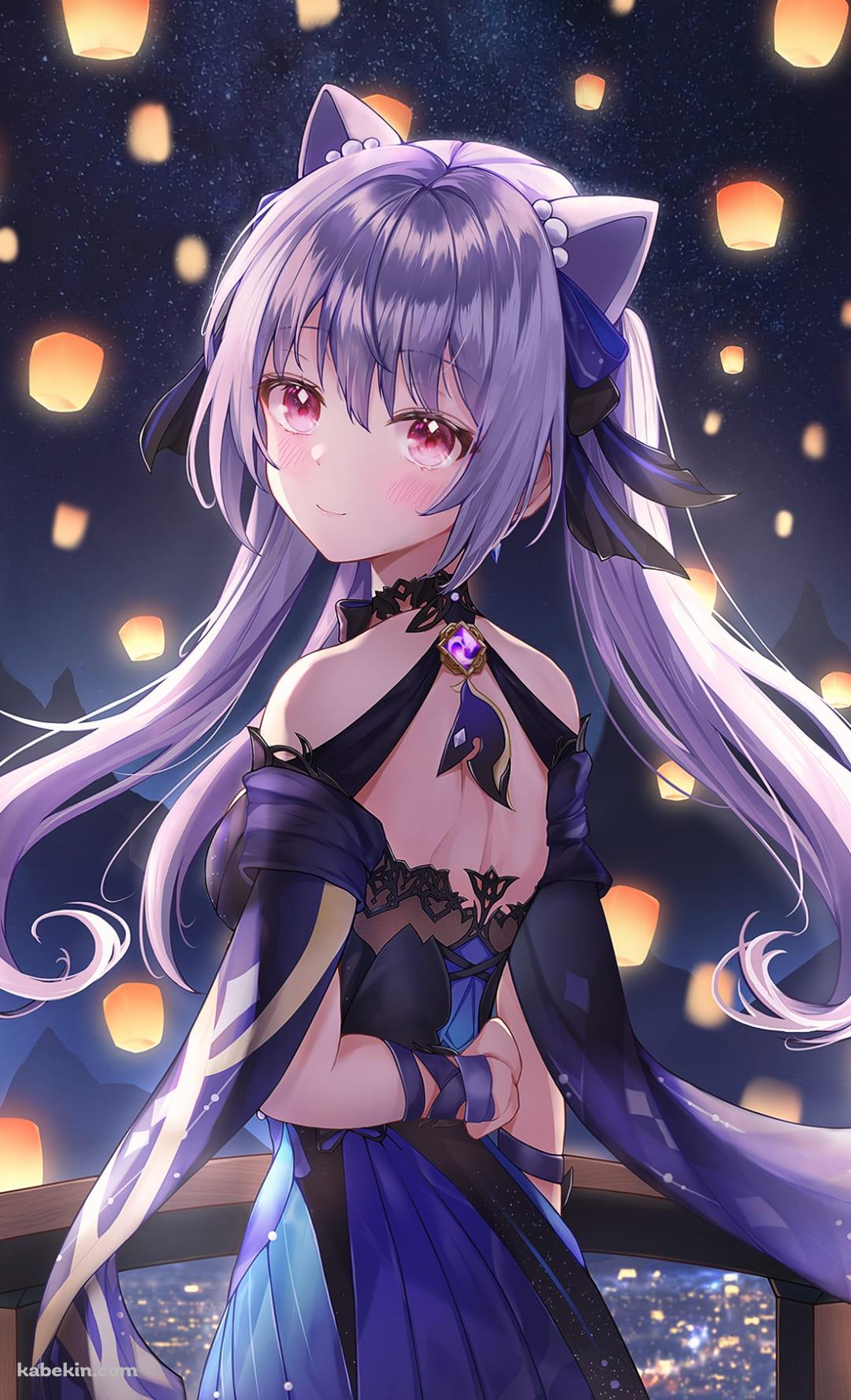 光る無数のランタンと刻晴 / 原神のAndroidの壁紙(1080px x 1776px) スマホ用