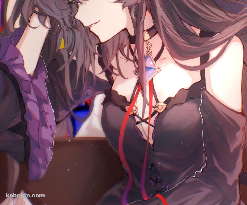 対立の髪をとかす光 / 赤い薔薇 / ステンドグラス / 協会 / アーケアのAndroidの壁紙(960px x 800px) スマホ用