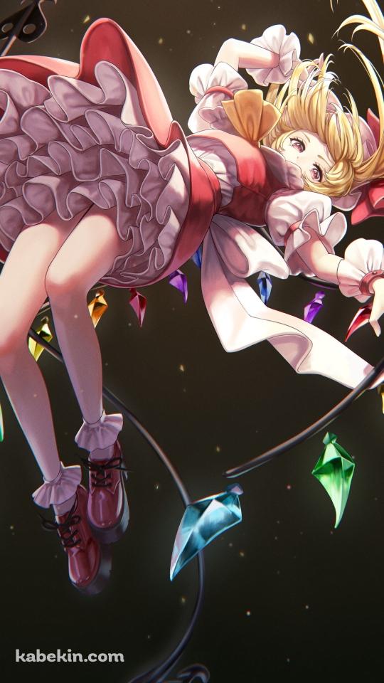 浮遊するフランドール・スカーレット / 東方のAndroidの壁紙(540px x 960px) スマホ用