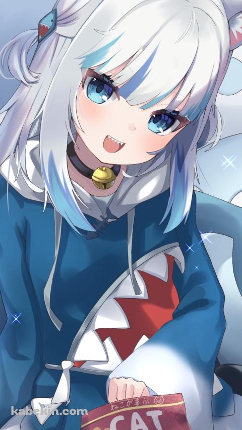 キャットフードとがうる・ぐら / ホロライブ / バーチャルYouTuberのAndroidの壁紙(480px x 854px) スマホ用