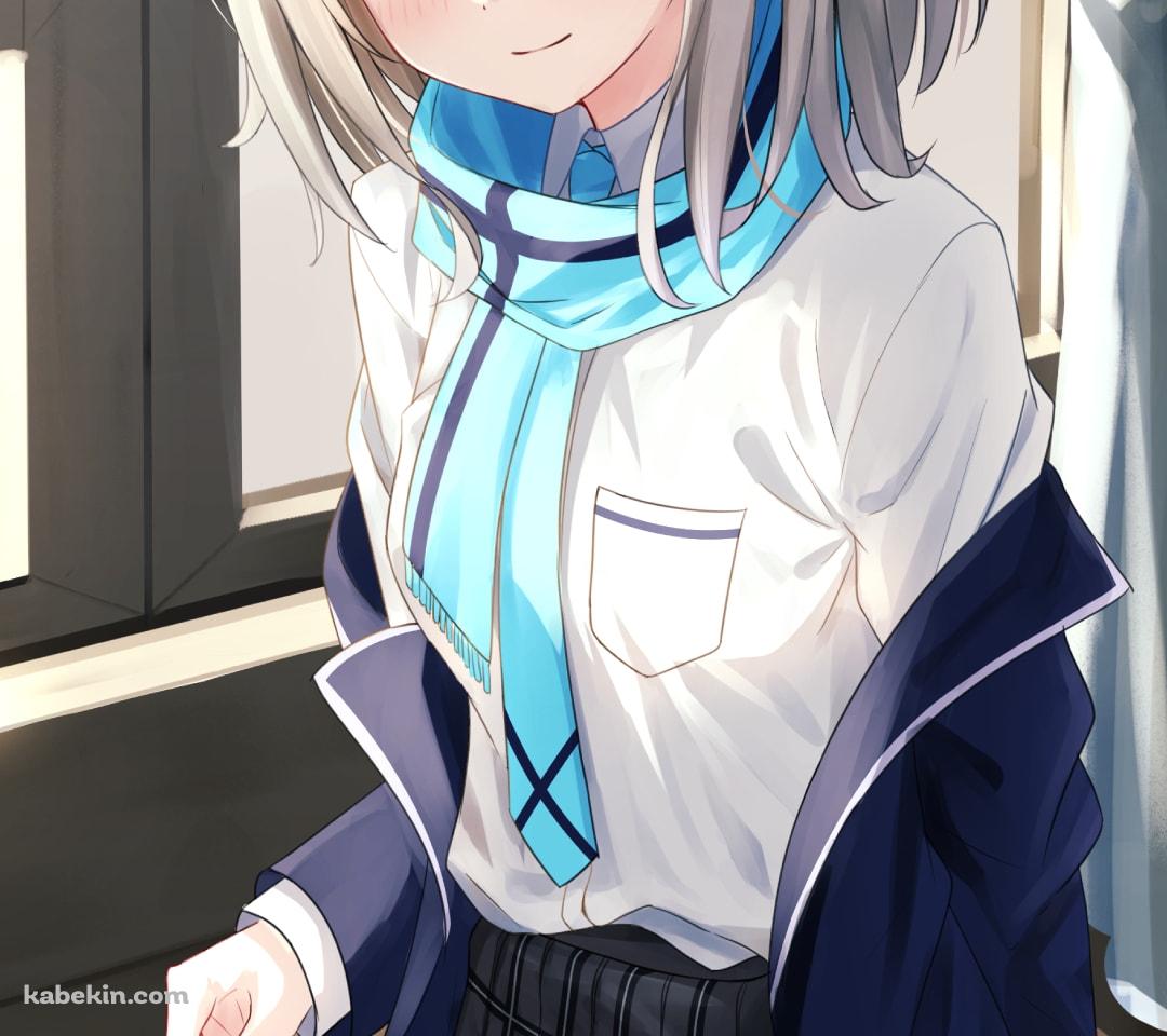 窓辺で座る砂狼シロコ / ブルアカ / ブルーアーカイブのAndroidの壁紙(1080px x 960px) スマホ用