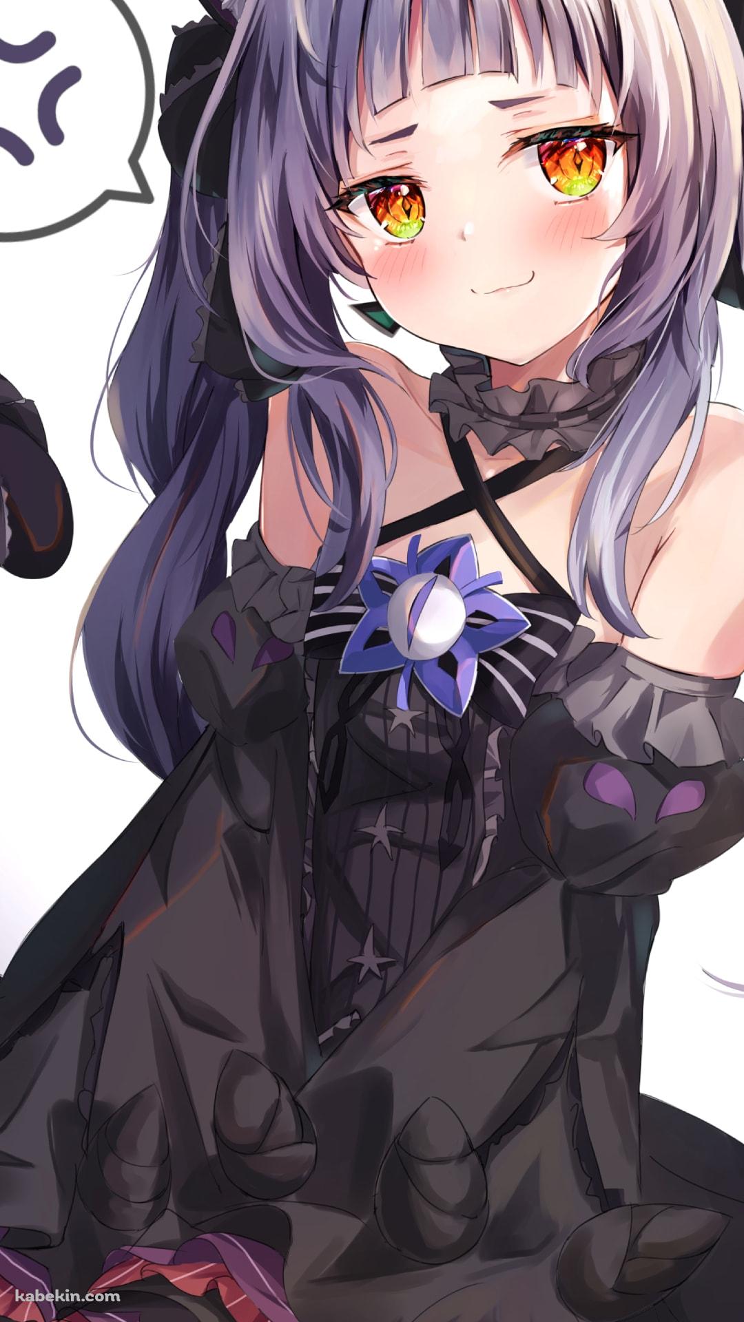 困った表情でへたり込む紫咲シオン（むらさき シオン） / ホロライブ / バーチャルYouTuberのAndroidの壁紙(1080px x 1920px) スマホ用