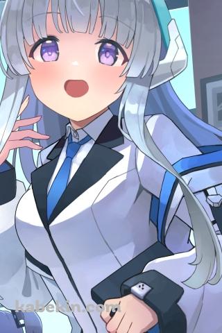 笑顔の生塩ノア / 早瀬ユウカ / ブルアカ / ブルーアーカイブのAndroidの壁紙(320px x 480px) スマホ用