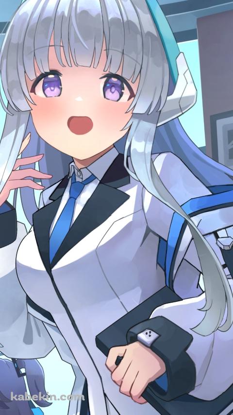 笑顔の生塩ノア / 早瀬ユウカ / ブルアカ / ブルーアーカイブのAndroidの壁紙(480px x 854px) スマホ用