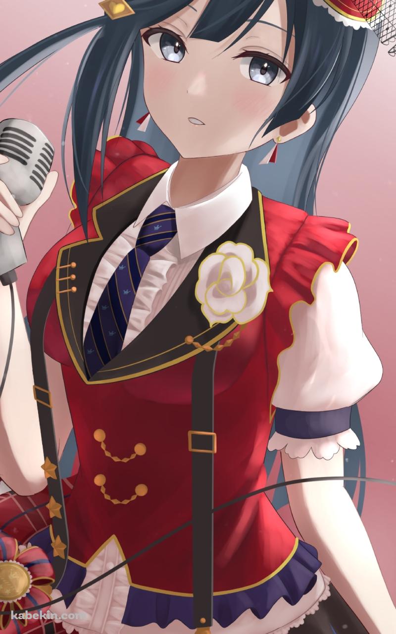 マイクを持つ優木せつ菜 / 虹ヶ咲学園スクールアイドル同好会のAndroidの壁紙(800px x 1280px) スマホ用
