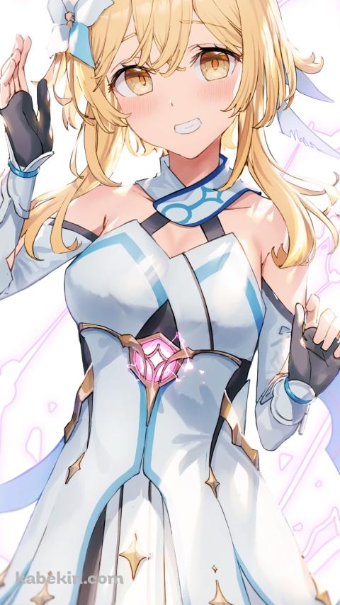 ピンクの閃光とかわいい蛍 / 原神のAndroidの壁紙(480px x 854px) スマホ用