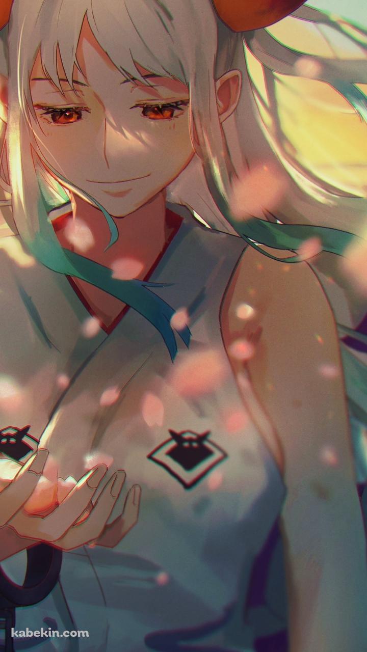 手のひらの花弁を見るヤマト / ワンピースのAndroidの壁紙(720px x 1280px) スマホ用