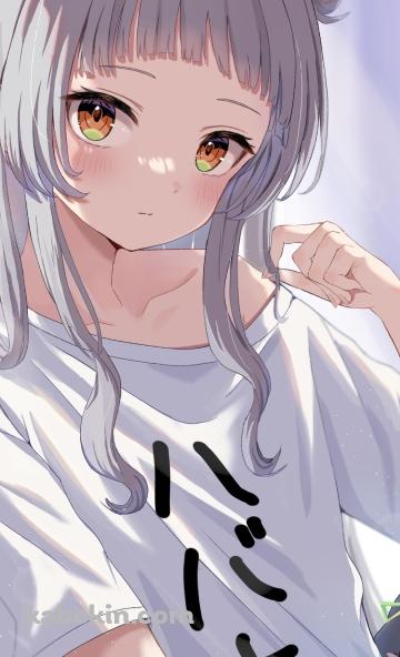 かわいい紫咲シオン / ハバ卒 / Tシャツ / ホロライブ / バーチャルYouTuber / Vtuber / ファンアート / イラストのAndroidの壁紙(360px x 592px) スマホ用