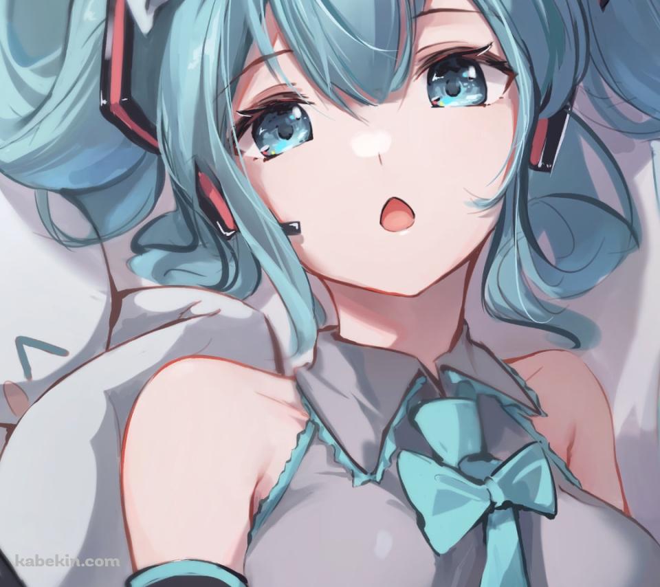 大きなリボンをつけたかわいいシナミク / 初音ミク / シナモロール / ボカロ / ボーカロイドのAndroidの壁紙(960px x 854px) スマホ用