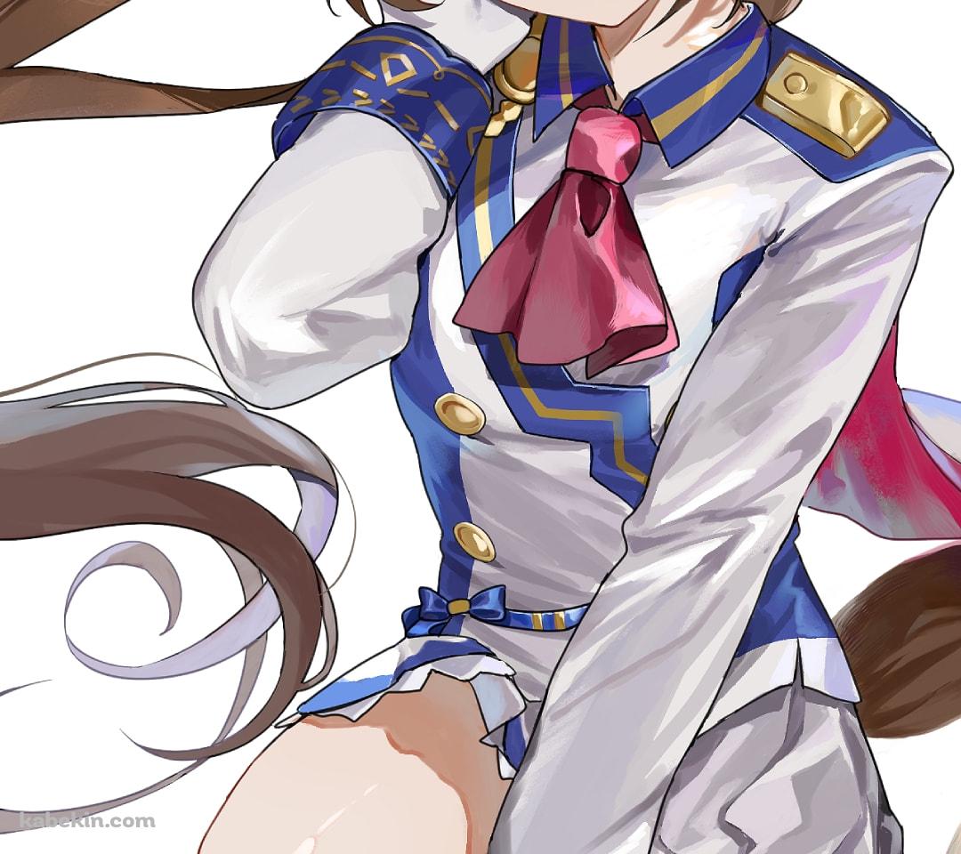 しゃがんでこちらににっこりするトウカイテイオー / ウマ娘プリティーダービーのAndroidの壁紙(1080px x 960px) スマホ用