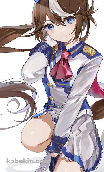 しゃがんでこちらににっこりするトウカイテイオー / ウマ娘プリティーダービーのAndroidの壁紙(360px x 592px) スマホ用