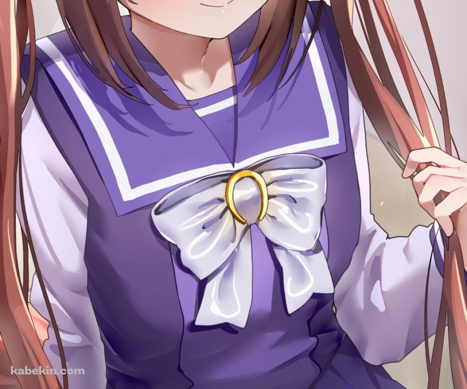 机に座るサクラバクシンオー / ウマ娘プリティーダービーのAndroidの壁紙(960px x 800px) スマホ用