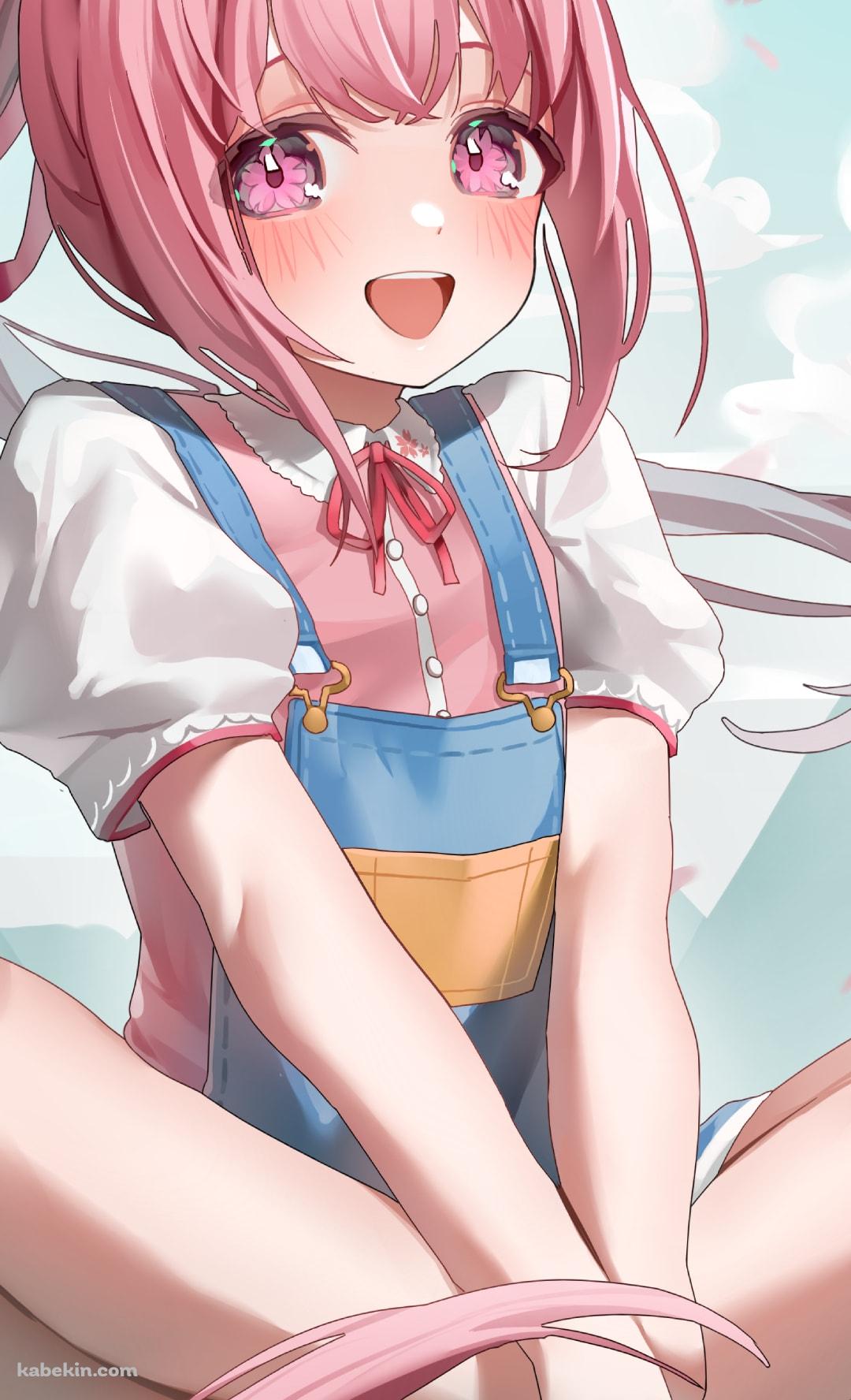胡坐をかいて笑顔のハルウララ / ウマ娘プリティーダービーのAndroidの壁紙(1080px x 1776px) スマホ用