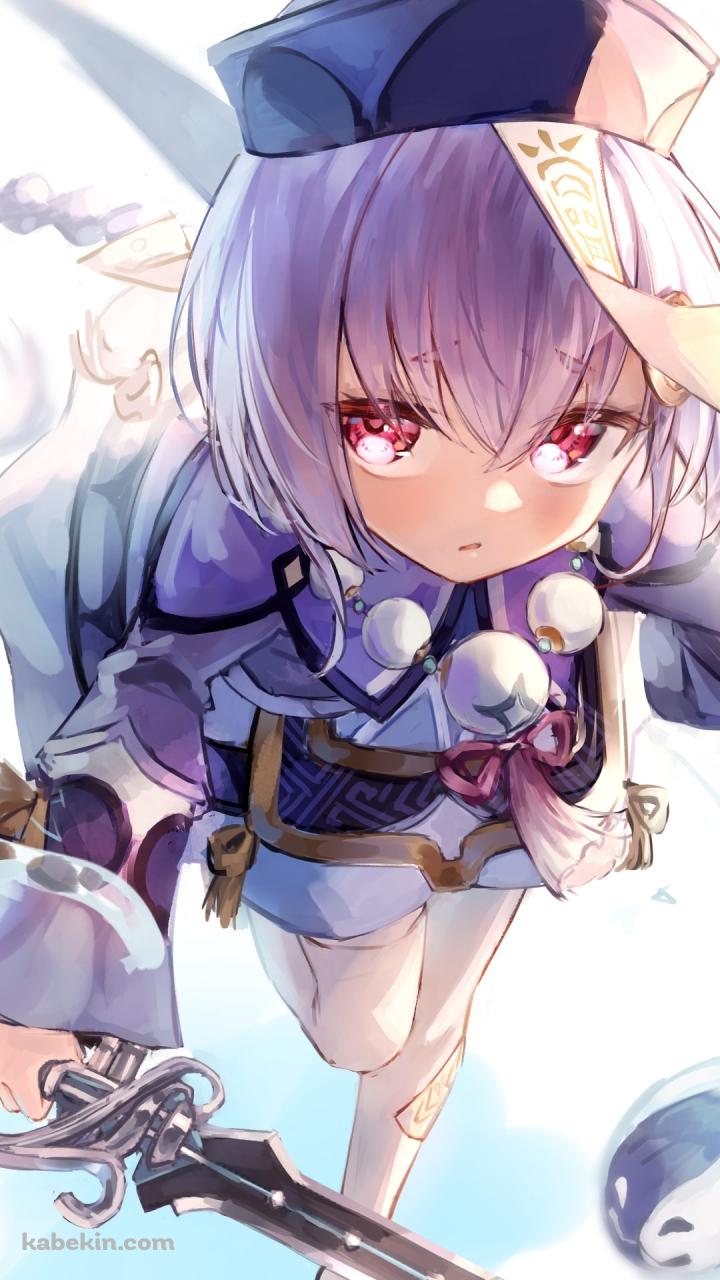 剣を持ち走る七七 / 原神のAndroidの壁紙(720px x 1280px) スマホ用