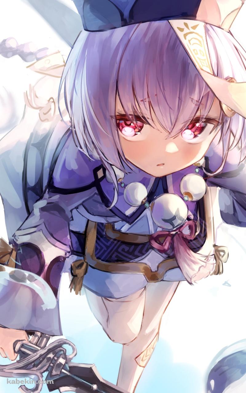 剣を持ち走る七七 / 原神のAndroidの壁紙(800px x 1280px) スマホ用