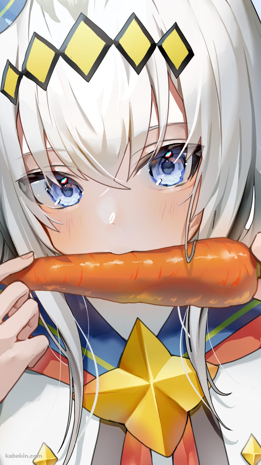 人参にかぶりつくオグリキャップ / ウマ娘プリティーダービーのAndroidの壁紙(1080px x 1920px) スマホ用