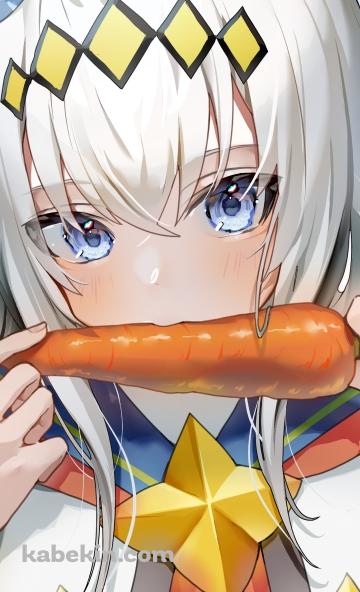 人参にかぶりつくオグリキャップ / ウマ娘プリティーダービーのAndroidの壁紙(360px x 592px) スマホ用