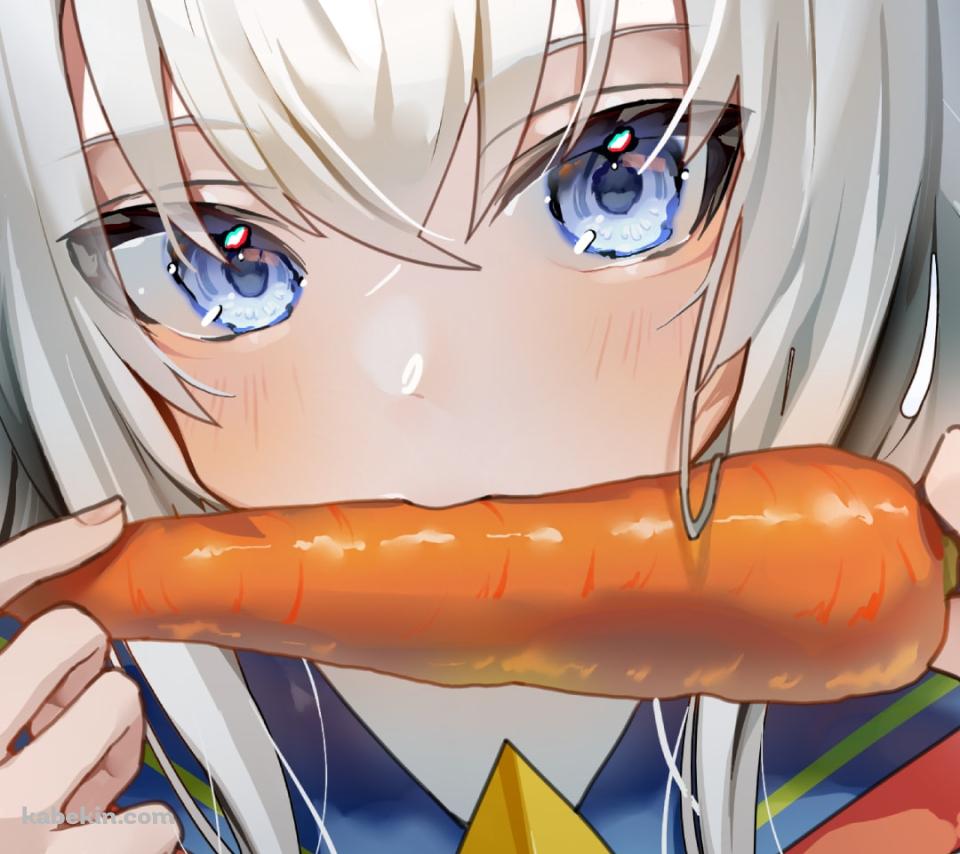 人参にかぶりつくオグリキャップ / ウマ娘プリティーダービーのAndroidの壁紙(960px x 854px) スマホ用