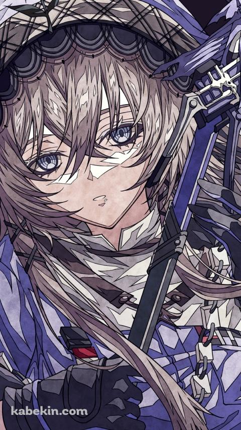 武器を持つパラス / 赤い薔薇 / アークナイツのAndroidの壁紙(480px x 854px) スマホ用
