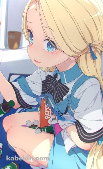 小瓶を撒き散らして慌てるソラ / ブルアカ / ブルーアーカイブのAndroidの壁紙(360px x 592px) スマホ用