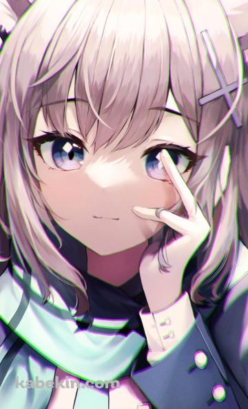 目の前に指をかざす砂狼シロコ / ブルアカ / ブルーアーカイブのAndroidの壁紙(360px x 592px) スマホ用