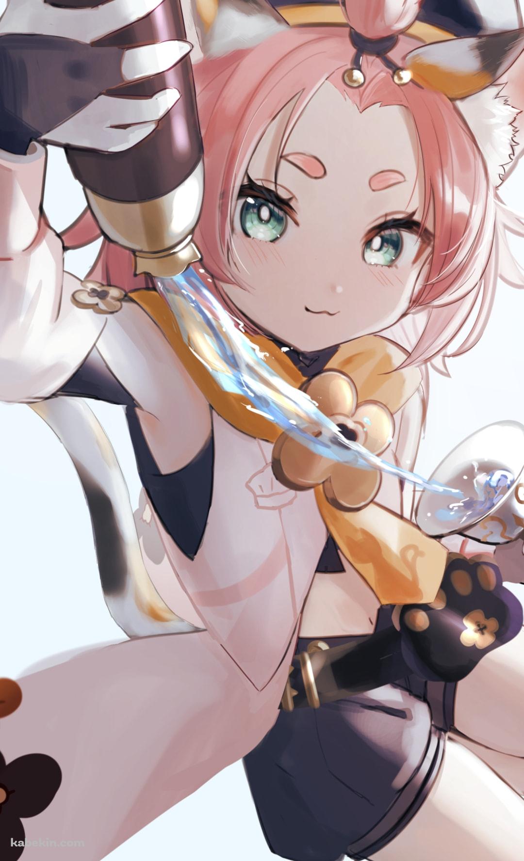 水をグラスに注ぐディオナ / 原神のAndroidの壁紙(1080px x 1776px) スマホ用