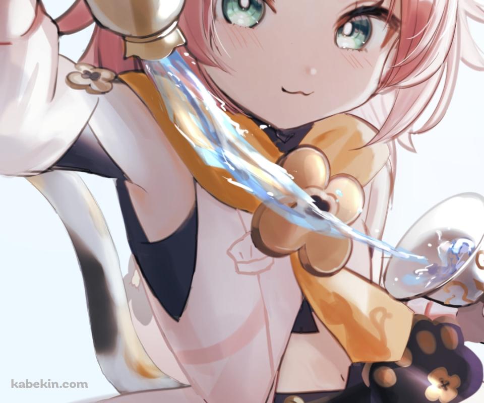 水をグラスに注ぐディオナ / 原神のAndroidの壁紙(960px x 800px) スマホ用