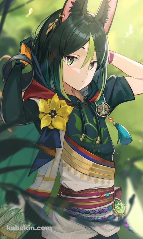 フードを外すティナリ / 原神のAndroidの壁紙(480px x 800px) スマホ用