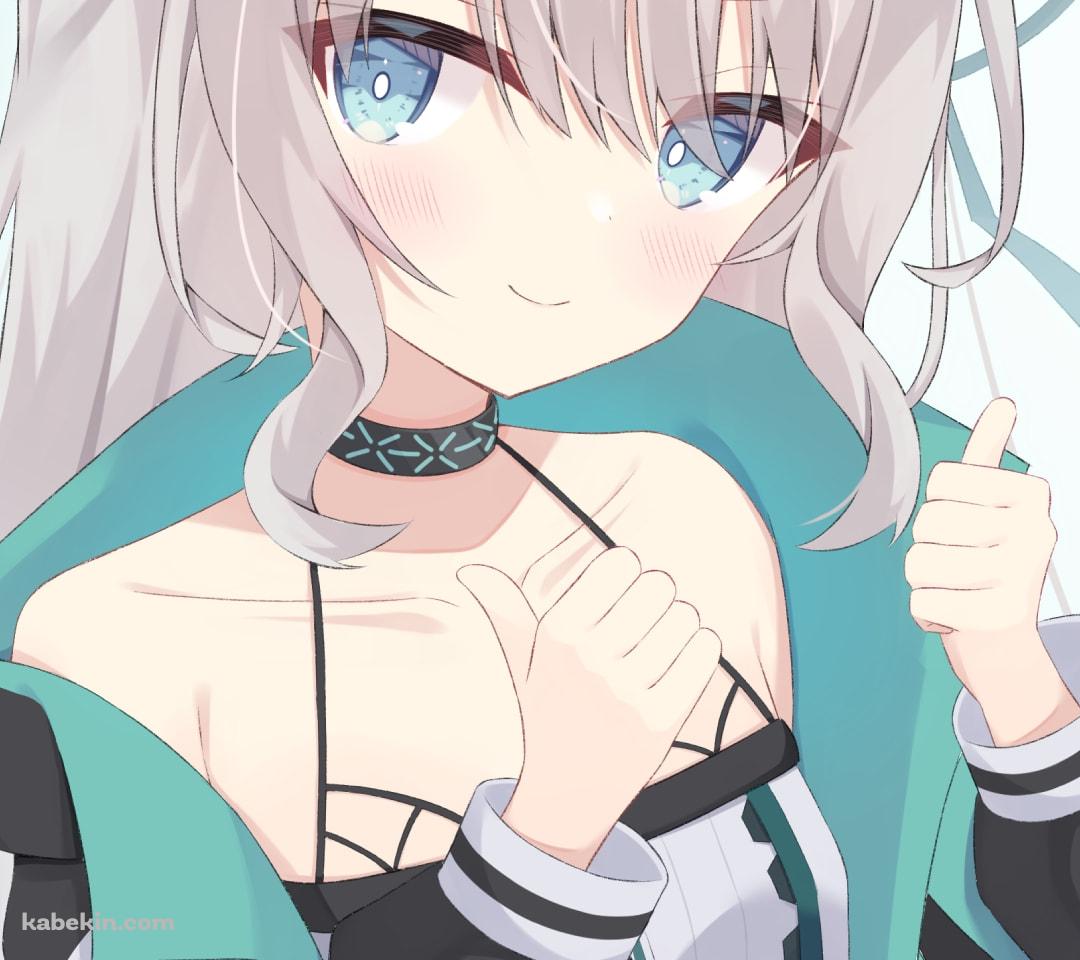 両手の親指を立てるミント / アークナイツのAndroidの壁紙(1080px x 960px) スマホ用