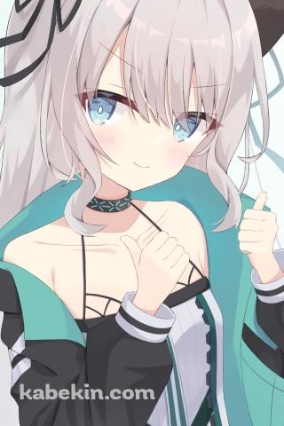 両手の親指を立てるミント / アークナイツのAndroidの壁紙(320px x 480px) スマホ用