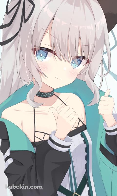 両手の親指を立てるミント / アークナイツのAndroidの壁紙(480px x 800px) スマホ用