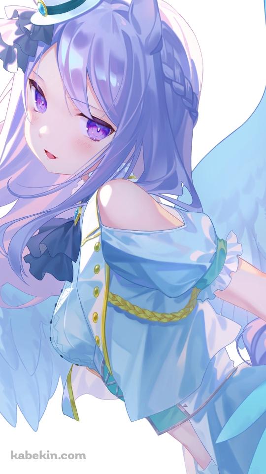 青い翼の生えた綺麗なメジロマックイーン / ウマ娘プリティーダービーのAndroidの壁紙(540px x 960px) スマホ用