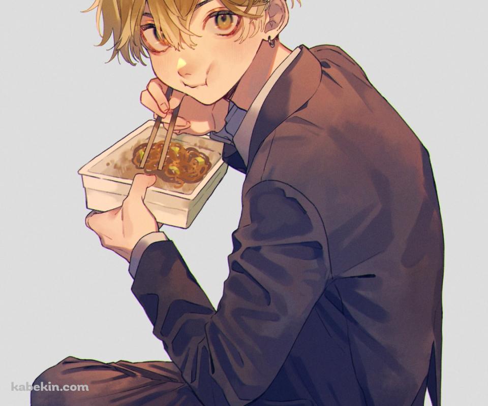 弁当を食べる松野千冬（まつのちふゆ） / 東京リベンジャーズのAndroidの壁紙(960px x 800px) スマホ用