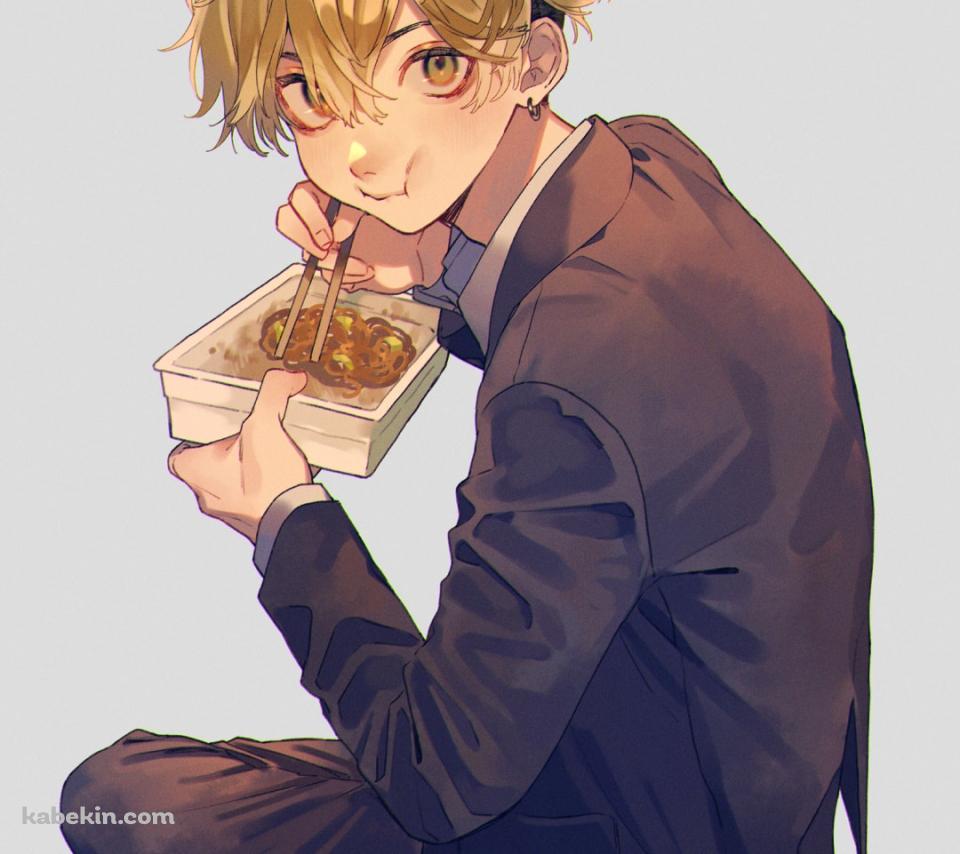 弁当を食べる松野千冬（まつのちふゆ） / 東京リベンジャーズのAndroidの壁紙(960px x 854px) スマホ用