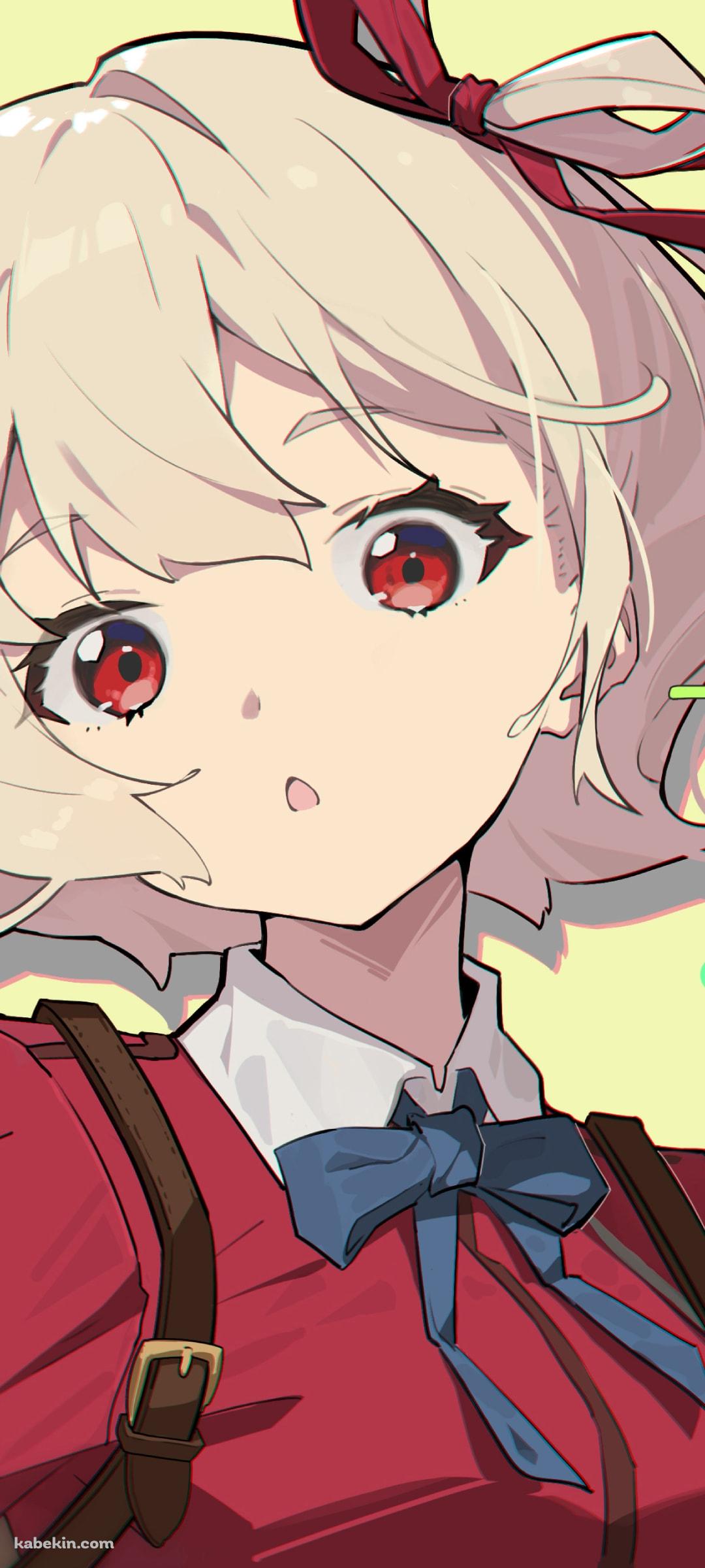 錦木千束（にしきぎ ちさと）のポップなイラスト / リコリス・リコイルのAndroidの壁紙(1080px x 2400px) スマホ用