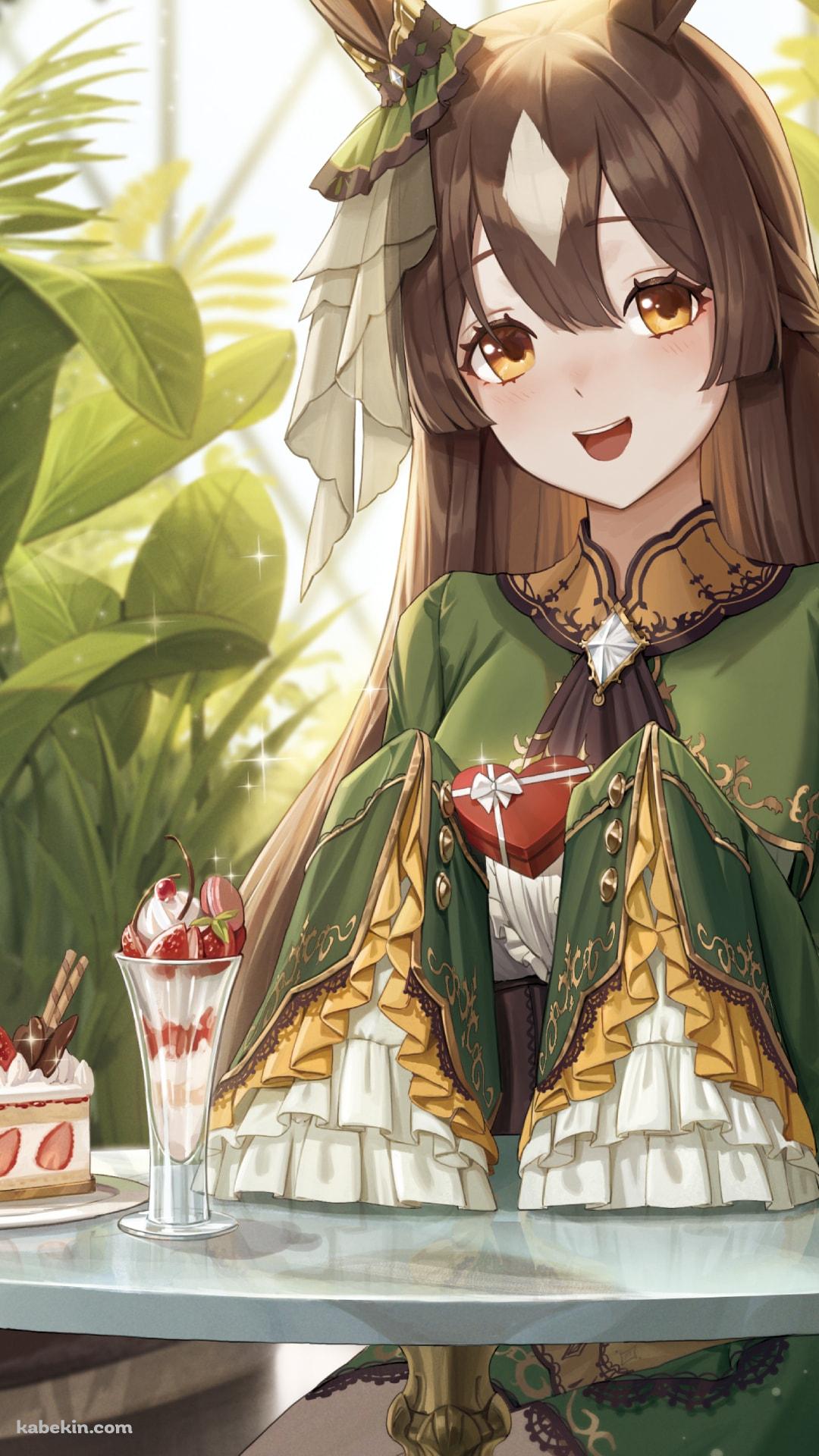 苺パフェとストロベリーショートケーキとサトノダイヤモンド / ウマ娘プリティーダービーのAndroidの壁紙(1080px x 1920px) スマホ用