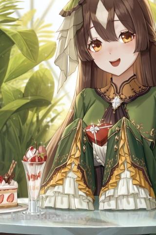 苺パフェとストロベリーショートケーキとサトノダイヤモンド / ウマ娘プリティーダービーのAndroidの壁紙(320px x 480px) スマホ用