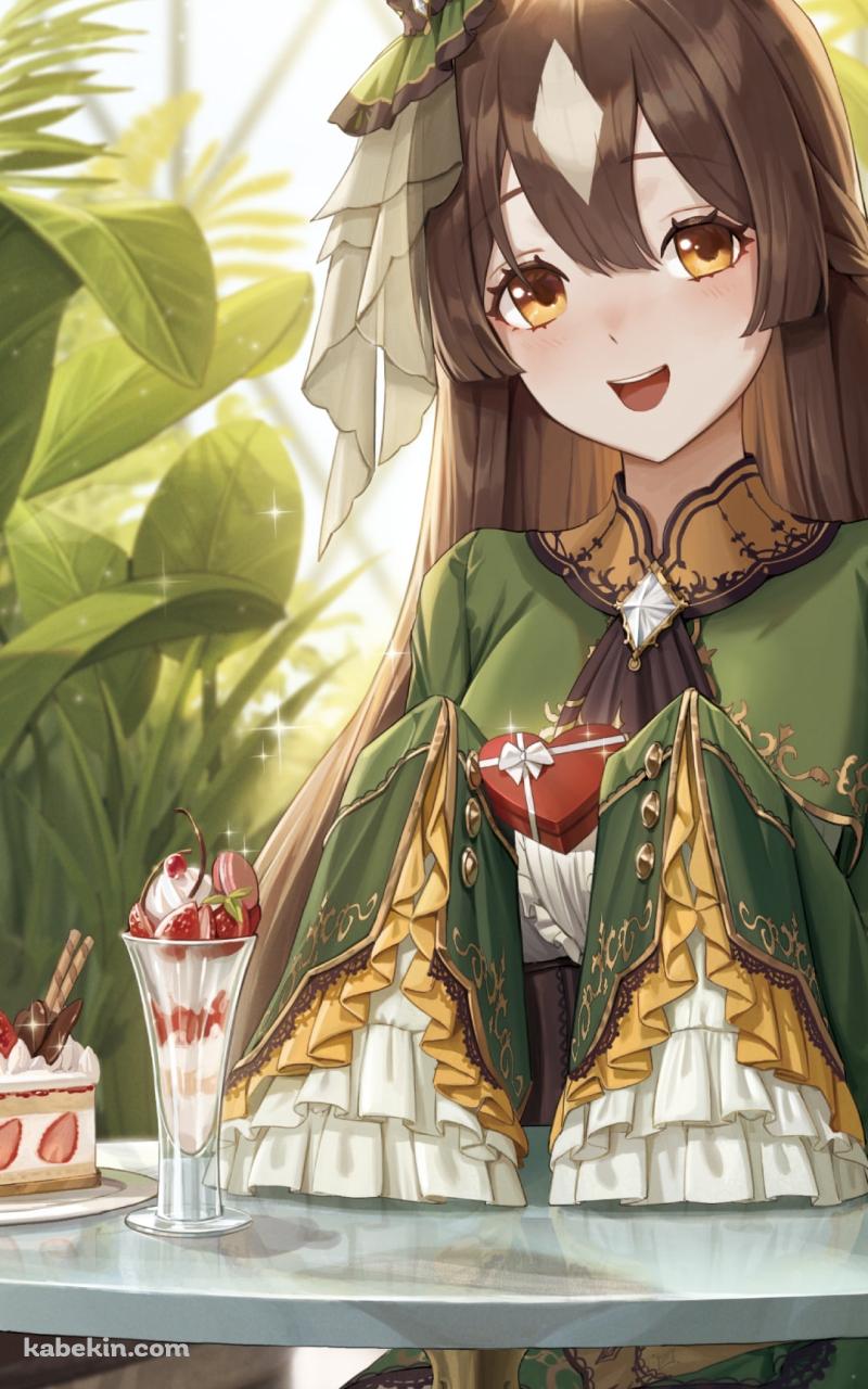 苺パフェとストロベリーショートケーキとサトノダイヤモンド / ウマ娘プリティーダービーのAndroidの壁紙(800px x 1280px) スマホ用